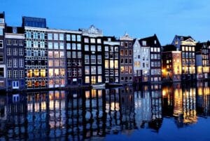houses near body of water