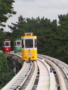 Funny train ride in Busan
