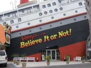 picture of a ripley's believe it or not museum looking like a sinking ship