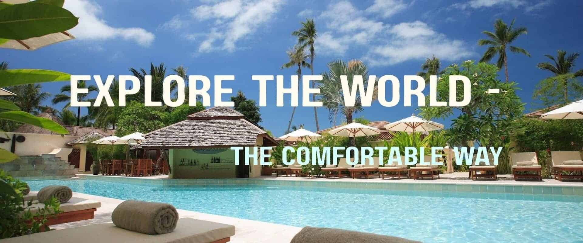 Comfortable swimmingpool in tropical environment