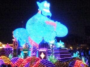 The electrical parade in disney Tokyo - Aladin's ghost