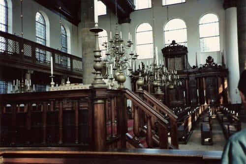 Interior of the Portugese Synagoge in Amsterdam