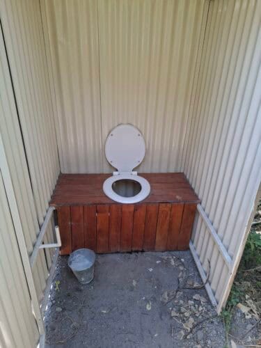 Long drop toilet in Botswana
