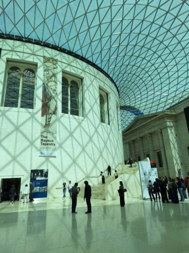 iconic view in the British museum central hall